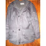 Parka noire � capuche bords fourrure 14 ans