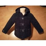Parka velours marine �paisse matelass�e avec capuche taille 8 ans okaidi