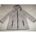 Parka veste longue damart tons beige, marron clair, gris, motif serpent 46 / 48 tbe