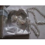 Parure collier + bracelet guess argenté coeur Parure collier + bracelet guess argenté coeur