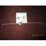 Parure guess coeur doré boucles d oreilles avec le bracelet Parure guess coeur doré boucles d oreilles avec le bracelet