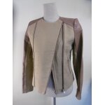 Paul & joe sister blouson cuir et tissu grain� t 38 petit s