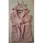 Peignoir � capuche b�b� rose avec la ceinture