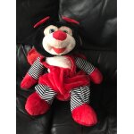 Peluche doudou sac  dos coccinelle rouge et noir rodadou 43cm
