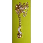 Pendentif dor a l'or fin avec amethyste synthetique & zirconiums