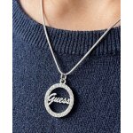 Pendentif guess argent� & cristaux - chic & intemporel