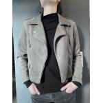 Perfecto blouson daim su�dine gris jennyfer m