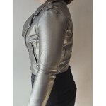 Perfecto simili cuir argent