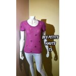 Des petits hauts taille 40 superbe pull rose manches courtes laine mélangée Des petits hauts taille 40 superbe pull rose manches courtes laine mélangée