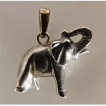 Éléphant pendentif ancien argent massif Éléphant pendentif ancien argent massif