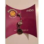 Neuf piercing nombril  smiley  strass moa