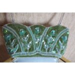 Pochette mellow yellow satin vert