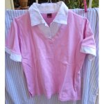 Polo club - femme -  ; blanche porte  ; - bicolore - en coton - manches courtes - taille 42 / 44
