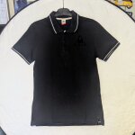 Polo le coq sportif noir logo coq noir devant v�tement tendance mode adolescents