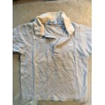 Polo fille ou ga�on jacadi bleu ciel col blanc taille 6 ans