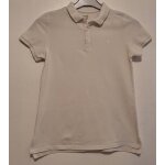 Polo gar�on blanc brod� en 100 % coton
