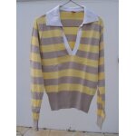Polo h&m divided, coton , ray jaune et gris, taille 40