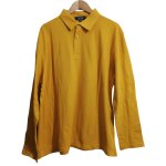 Polo jaune ocre manches longues. t shirt. l homme moderne. coton. taille xxl / 2xl