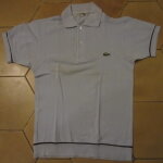 Polo lacoste chemise manches courtes taille 36 bleu clair vintage ann�es 1980