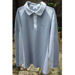 Polo lacoste homme manches longues taille l couleur gris clair et blanc cass dimensions pour vrifier ...