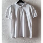 Polo lacoste taille m blanc coton
