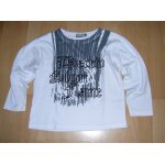 Polo manches longues blanc motif poitrine gris et noir hard sign flame kiabi kids taille 8 ans Polo manches longues blanc motif poitrine gris et noir hard sign flame kiabi kids taille 8 ans