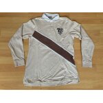 Polo manches longues cyrillus beige et marron - 12 ans