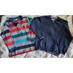 Polo manches longues garon 8 ans marque du pareil au mme. couleur ray bleu. et gilet en mailles bleu ...