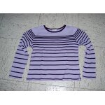 Polo manches longues violet  rayures du pareil au mme (dpam) taille 8 ans