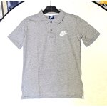 Polo nike gris couleur unie logo blanc v�tement tendance mode adolescents