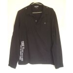 Polo noir   code 75 forces of urban street   - manches longues - in extenso - taille l