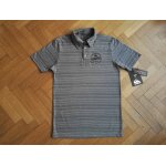 Polo quicksilver ray� gris et blanc taille s