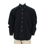 Polo ralph lauren chemise classique homme taille m uni noir #qwe4207