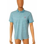 Polo ralph lauren homme ray� bleu blanc taille l � logo brod� � tr�s bon �tat