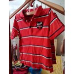 Polo ray rouge / noir 6 ans vintage annes 90 sergent major.