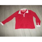 Polo tee shirt burton rouge et blanc taille xl tbe