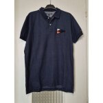 Polo tommy hilfiger homme taille 38 / m bleu marine ecusson th