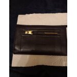 Porte - cartes billets et monnaie. . cuir haut de gamme. pourchet. bleu marine . plusieurs compartiments ...