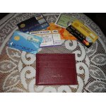 Porte cartes de crdit 7 pochettes doubles synthtique de marque la bagagerie , matire cuir , de couleur ...