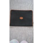 Porte - document toile et cuir  vintage  lancel