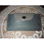 Porte monnaie , porte cartes mac douglas , mi cuir faon croco gris , mi synthtique imprim logo marque ...
