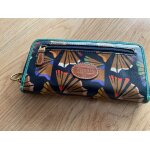 Portefeuille compagnon zipp 20 x 10 cm motifs multicolores marque fossil