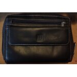Portefeuille hexagona en cuir marron, homme 17cm x 13cm