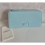 Portefeuille lancel ninon zippe cuir bleu neuf etiquette