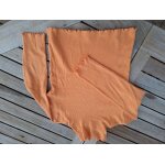 Pull 5 ans blanc col roul , orange marque tissaia