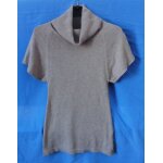 Pull beige grand col roulé. manches courtes. camaieu. taille 38 Pull beige grand col roulé. manches courtes. camaieu. taille 38