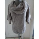 Pull beige � long col b�nitier pimkie taille m