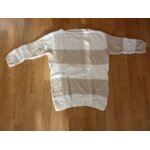 Pull blanc et beige cama�eu
