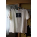 Pull blanc manches courtes