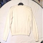 Pull cache cache blanc couleur unie motif formes g�om�triques v�tement tendance mode filles